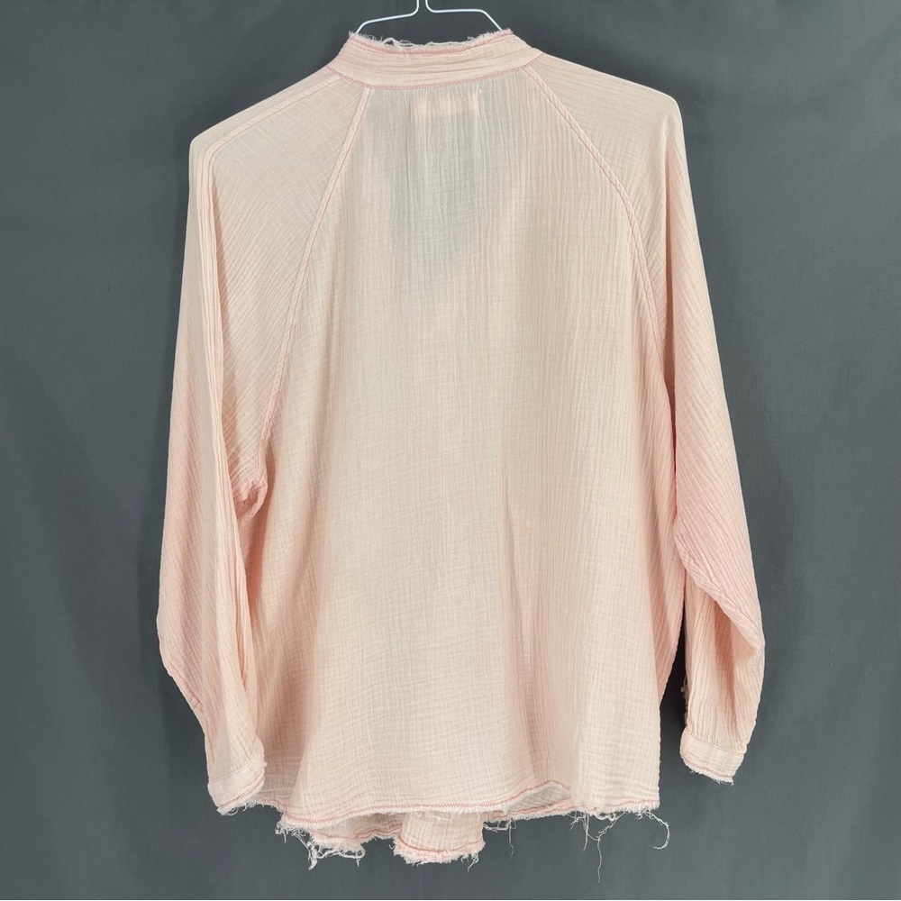 Free People We The Free Summer Daydream Buttondown Long Sleeve Oversized Tunic - Picture 10 of 12